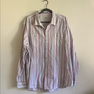 Tommy Bahama Men’s Shirt Striped Shirt Button Down Long Sleeve Men Size XXL